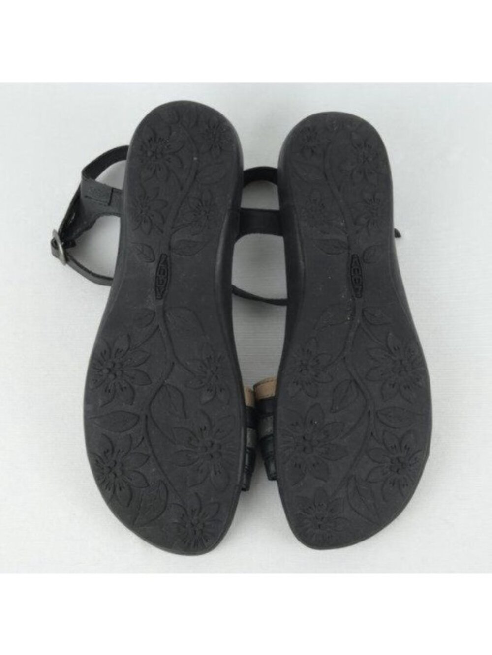 Keen Emerald City Women' Size 11 Black Leather Quarter Strap Flat Sandals - Picture 6 of 10